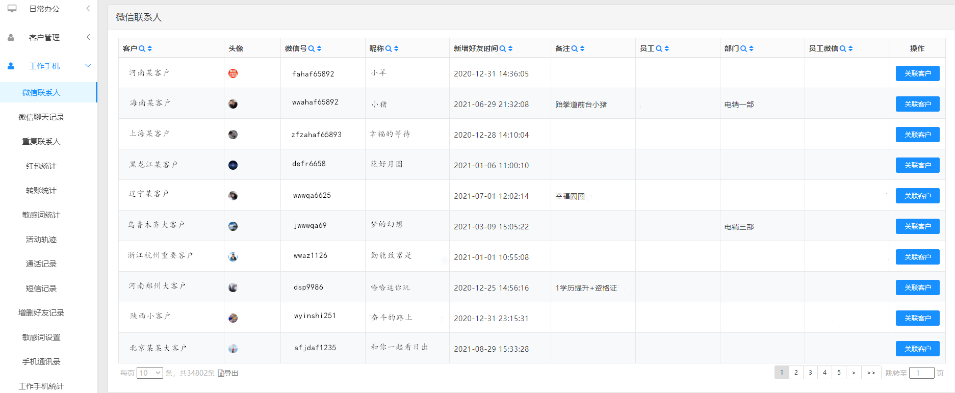 CRM微信管理